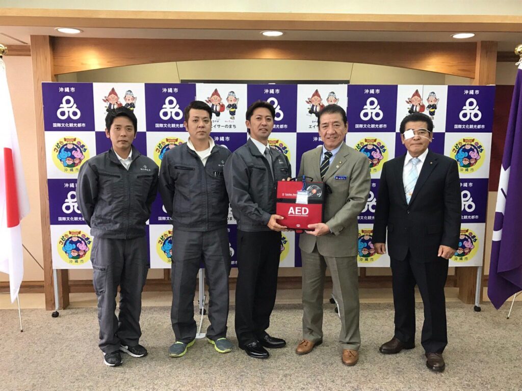 AED（自動体外式除細動器）を登川市営住宅へ寄贈しました
